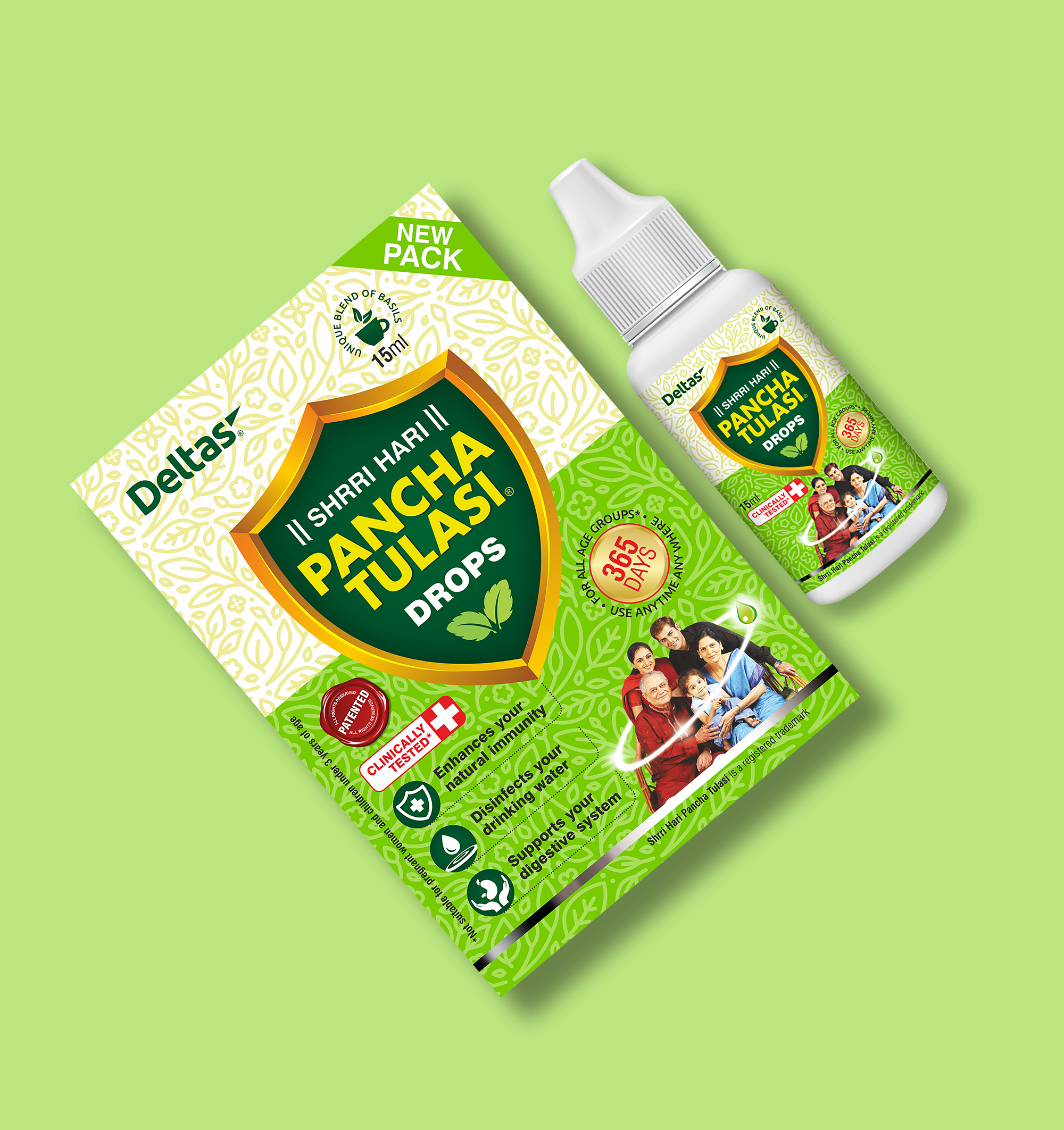 Buy Shrri Hari Pancha Tulasi Drops 15ml | Deltascart Wellness Products